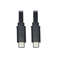 Tripp Lite USB C to USB C Cable Flat USB 2.0 M/M Thunderbolt 3 Black 6ft