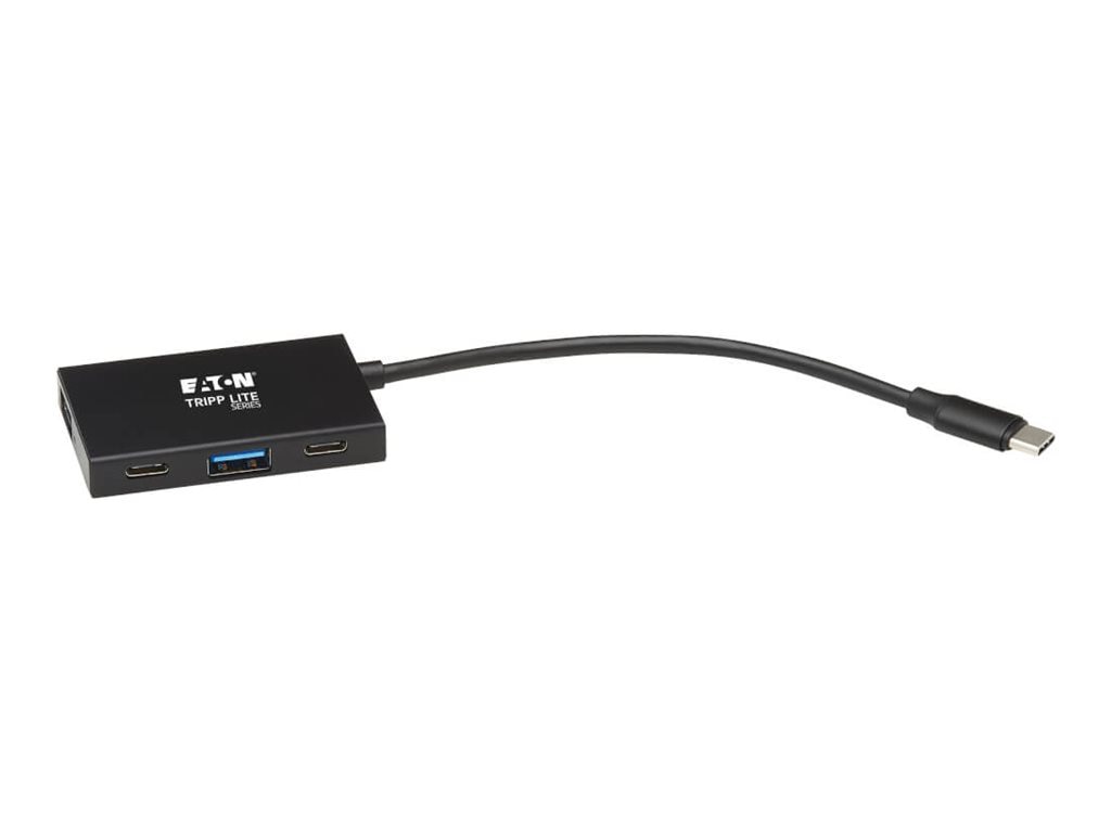 Eaton Tripp Lite Series 4-Port USB-C Hub USB 3.x Gen 2 (10Gbps) 2x USB-A & 2x USB-C Ports Thunderbolt 3 Aluminum Housing