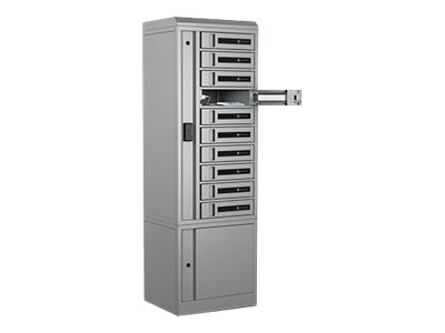 Bretford TechGuard Connect TCLAUS150EF11 cabinet unit - for 10 notebooks/tablets/cellular phones - platinum