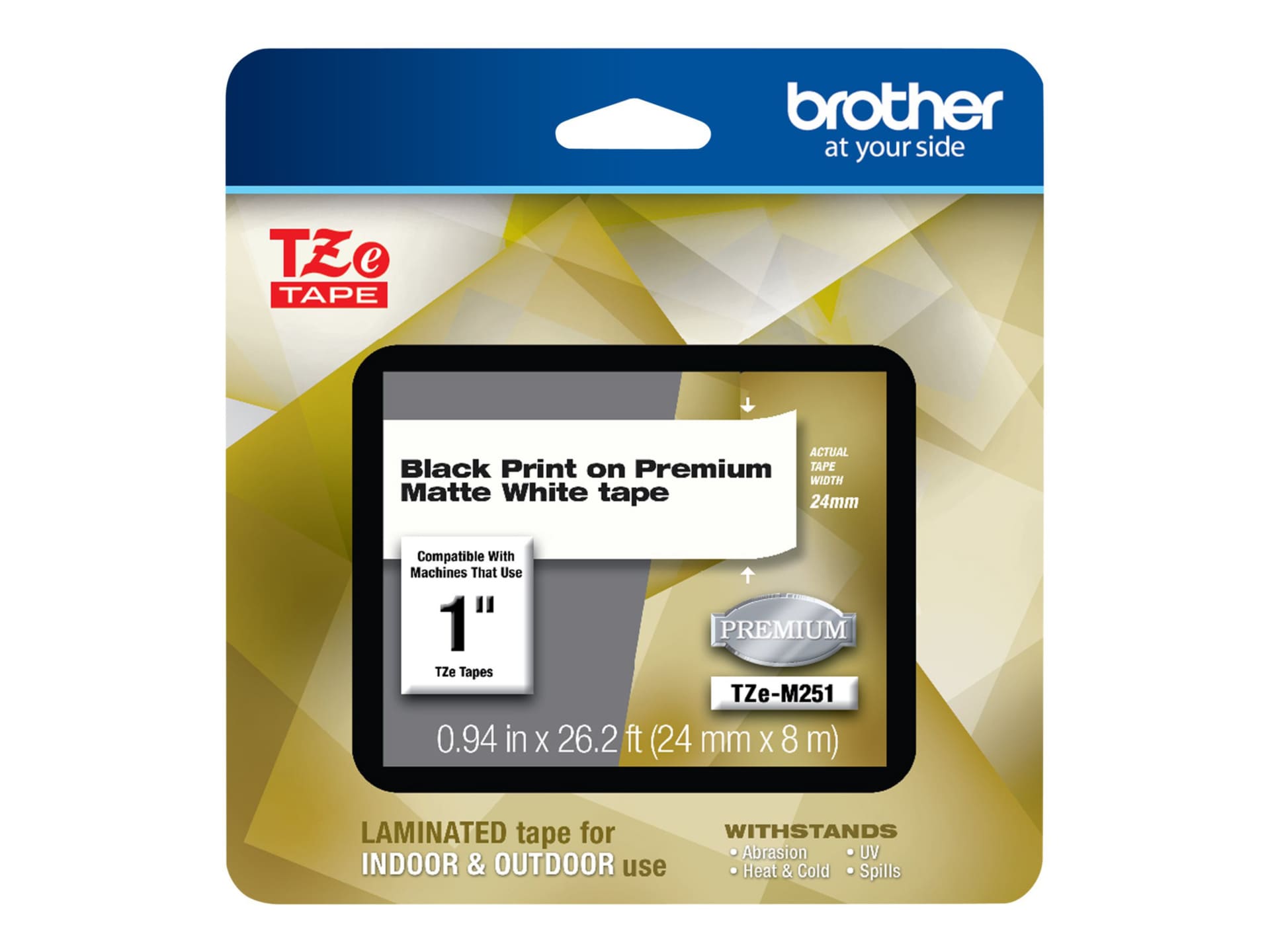 Brother TZe-M251 - laminated tape - 1 cassette(s) -