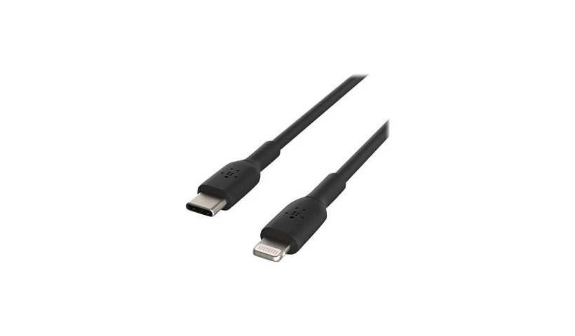 Belkin 18W USB-C to Lightning Cable - 480 Mbps - PVC - M/M - 3.3ft/1m - Black