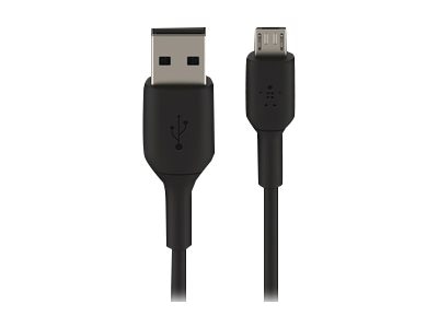 Belkin USB-A to Micro-USB Type B Cable - 480 Mbps - M/M - 3.3ft/1m - Black