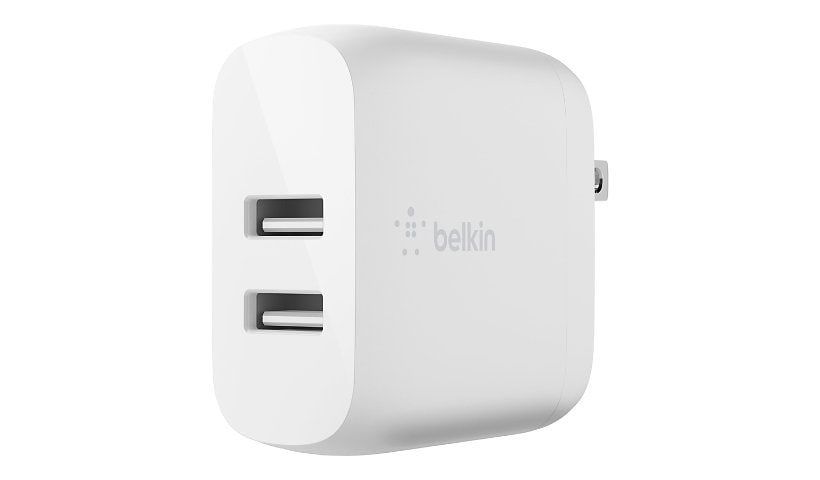 Belkin BOOST CHARGE™ Dual USB-A Wall Charger 24W + Lightning to USB-A Cable