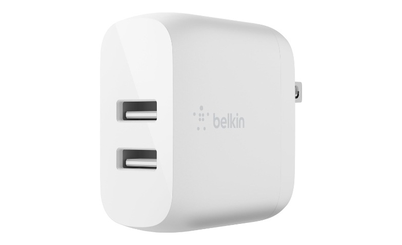 Belkin 24W Portable Dual-Port USB-A Wall Charger 2xUSB-A (12W