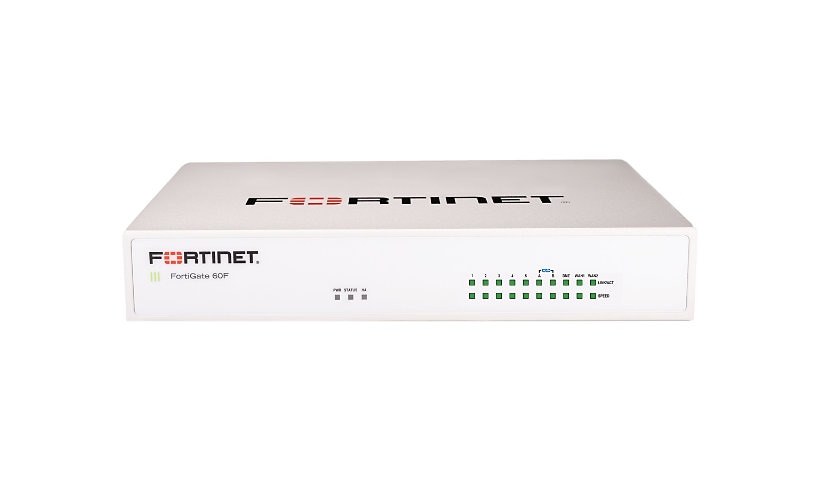 Fortinet FortiGate 60F - security appliance - with 3 years FortiCare 24X7 Support + 3 years FortiGuard Enterprise