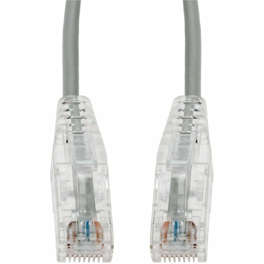Proline 6in Gray CAT 6 Slim PVC Ethernet Cable Snagless Clear-Claw RJ-45 M/M