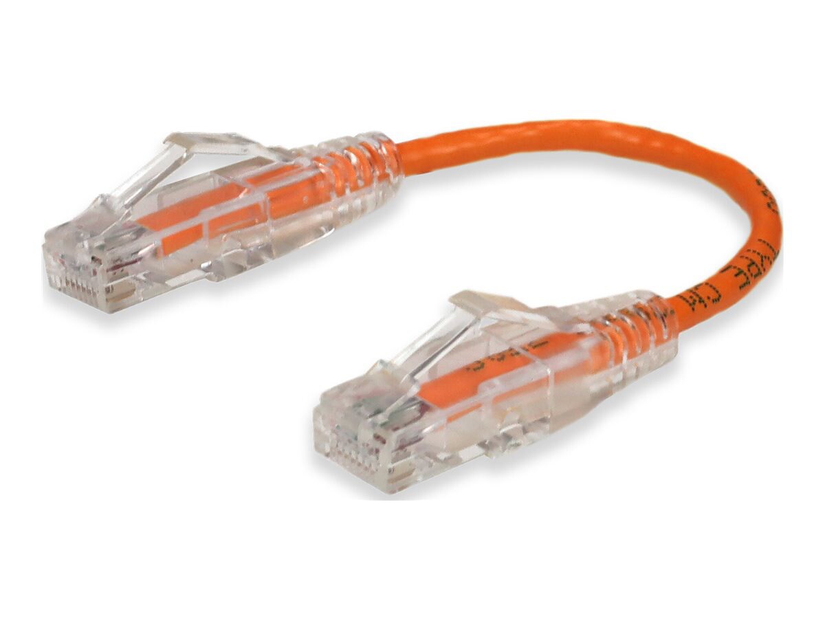 Proline 6in RJ-45 (M)/RJ-45 (M) Straight Orange Cat6 Slim UTP PVC Cable