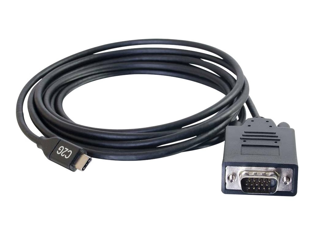 C2G 10ft USB C to VGA Cable - USB C to VGA Adapter - Video Adapter Cable - M/M