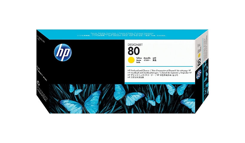 HP 80 - yellow - printhead with cleaner