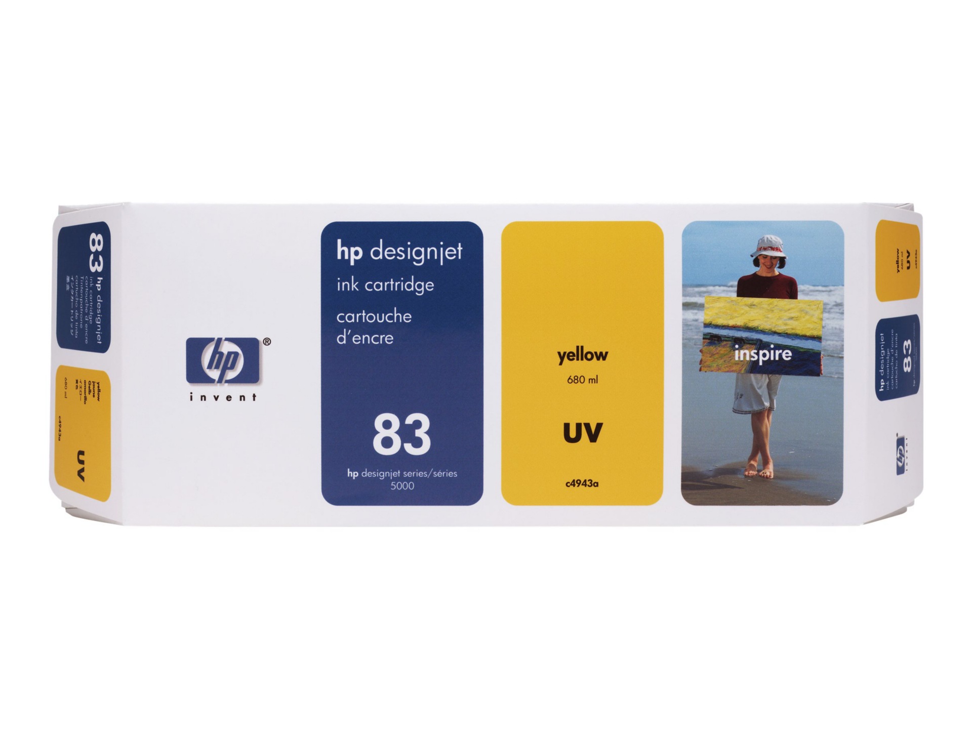 HP 83 UV - yellow - original - DesignJet - ink cartridge