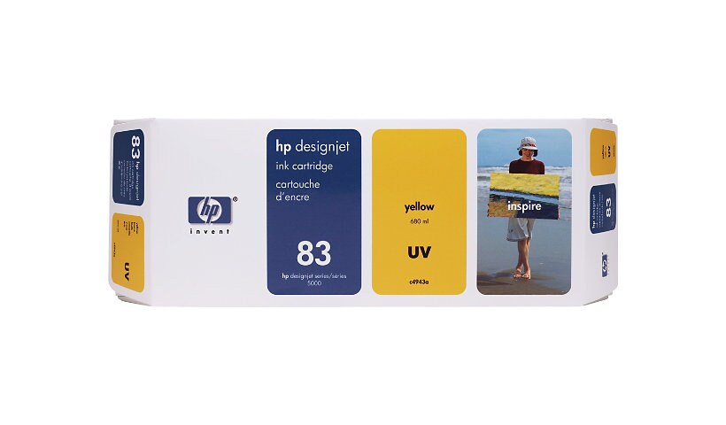 HP 83 UV - yellow - original - DesignJet - ink cartridge