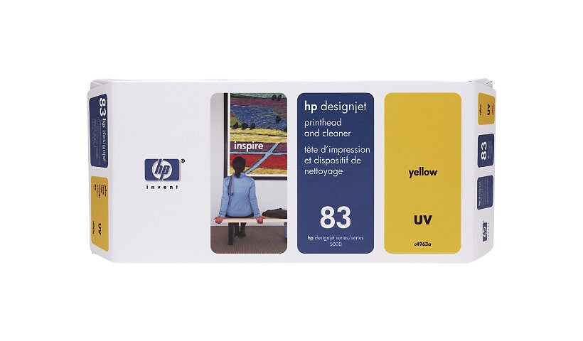 HP 83 - yellow - printhead with cleaner