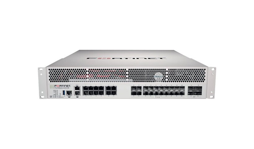 Fortinet FortiGate 2200E - security appliance - with 3 years FortiCare 24X7