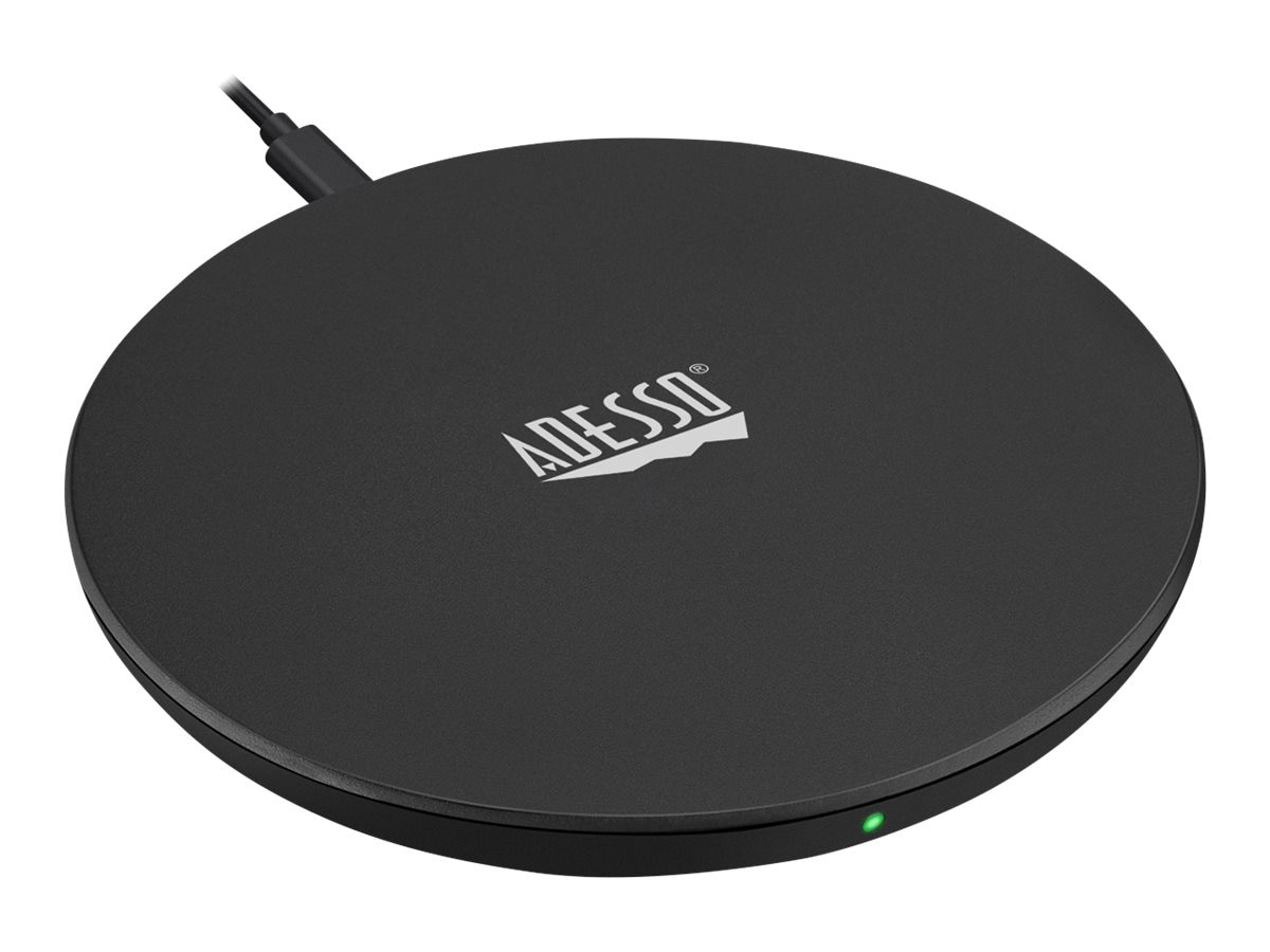 Adesso 10W Max Qi-Certified Disc-Style Wireless Charger