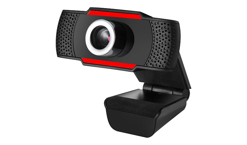 Adesso CyberTrack CyberTrack H3 Webcam - 1.3 Megapixel - 30 fps - Black, Red - USB 2.0