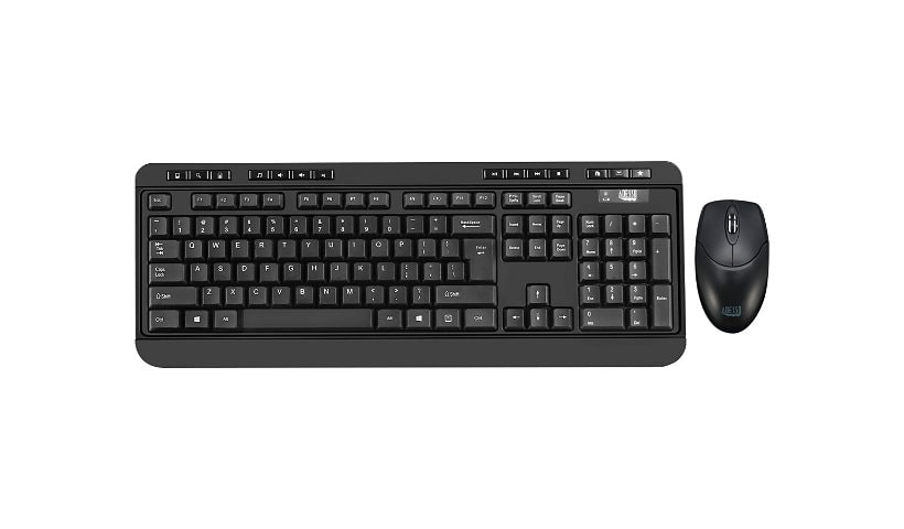 Adesso Antimicrobial Wireless Desktop Keyboard and Mouse