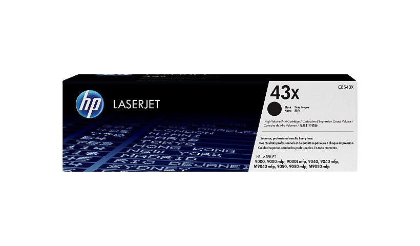 HP 43X - High Yield - black - original - LaserJet - toner cartridge (C8543X)