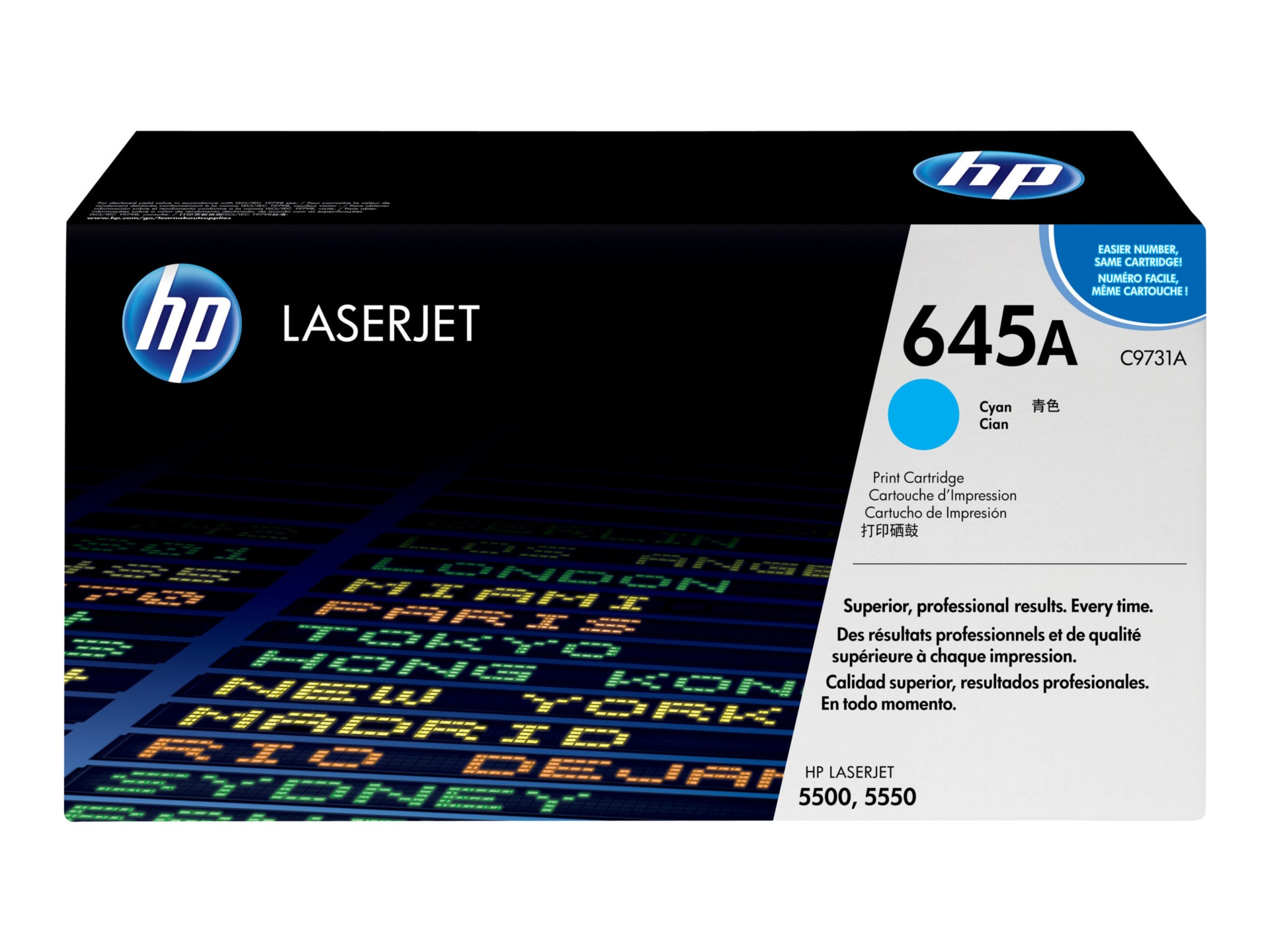 HP 645A (C9731A) Original Laser Toner Cartridge - Single Pack - Cyan - 1 Each