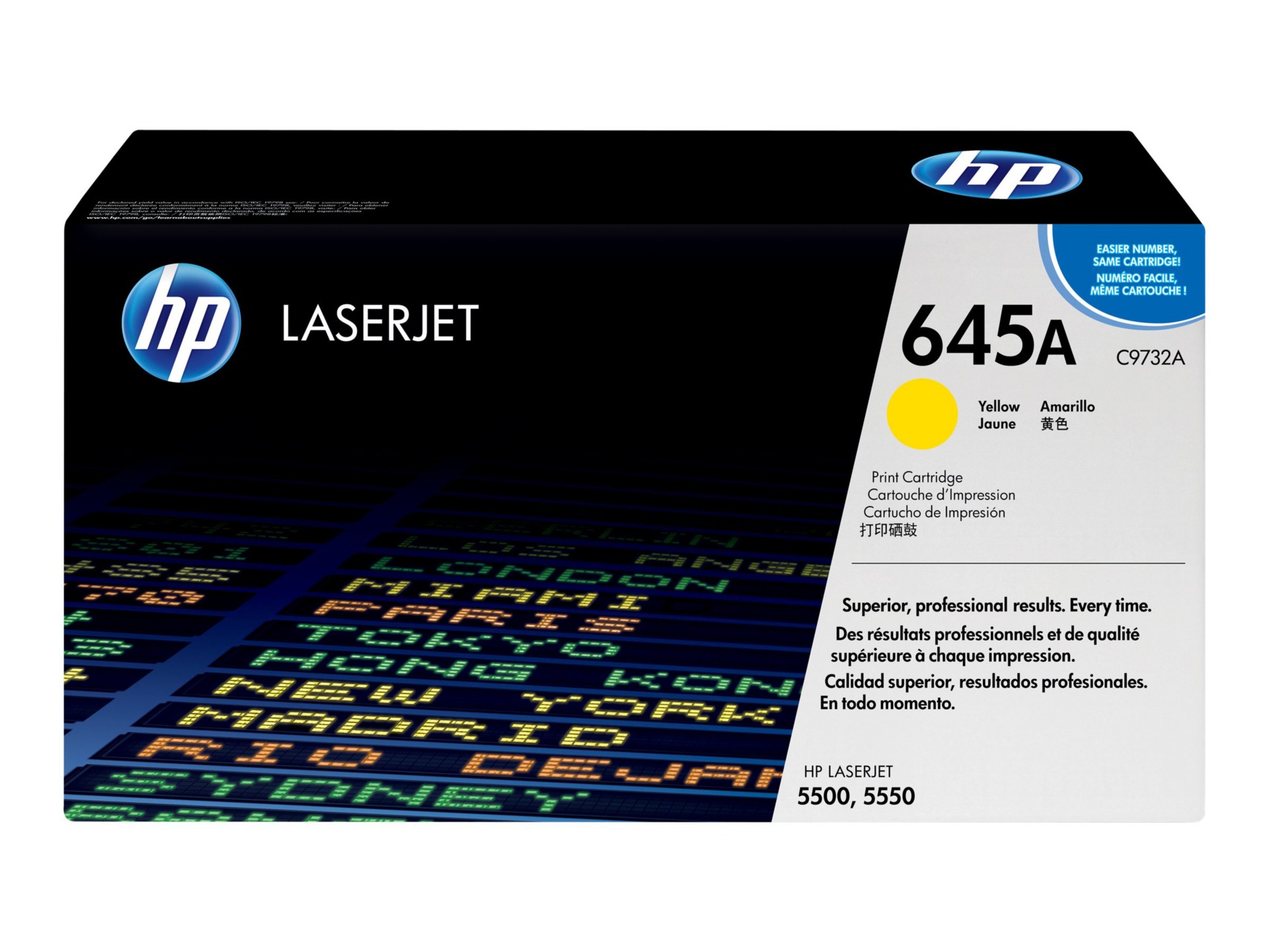 HP 645A (C9732A) Original Laser Toner Cartridge - Single Pack - Yellow - 1 Each