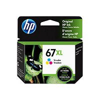 HP 67XL Original High Yield Inkjet Ink Cartridge - Tri-color - 1 Pack