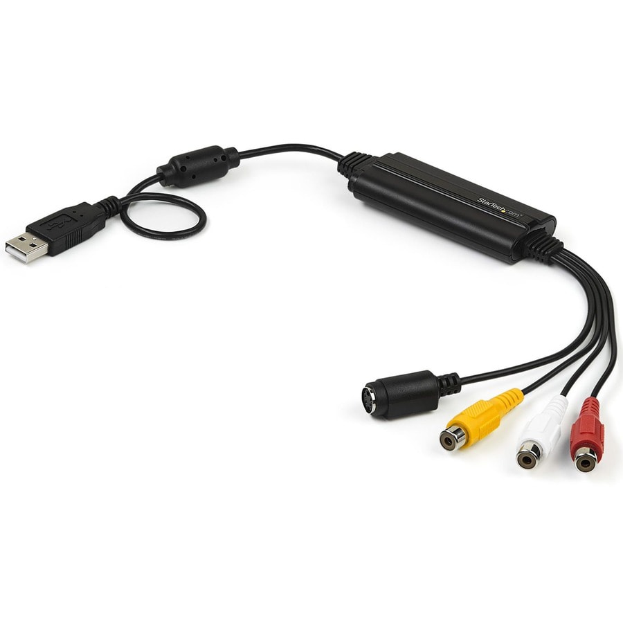 Câble adaptateur de capture vidéo USB 2.0 Audio S-Vidéo TV VHS Converter  Device noir 