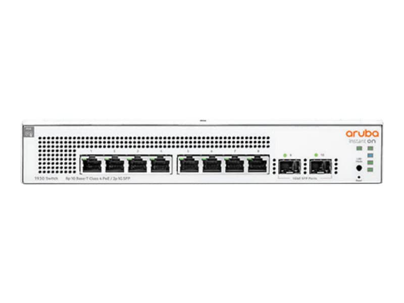 HPE Networking Instant On 1930 8G Class4 PoE 2SFP 124W Switch - switch - 10 ports - managed - rack-mountable