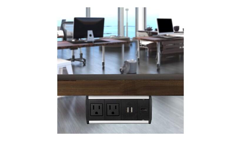 FSR Under Table Box SYM-UT-2AC-1CA-1SS-ABB Symphony - socket-outlet - 2 pow