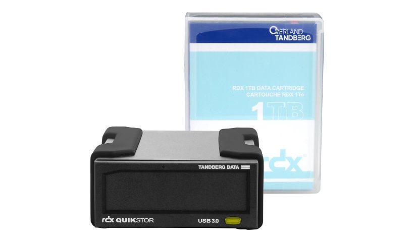 Overland Tandberg RDX QuikStor - RDX drive - SuperSpeed USB 3.0 - external - with 1 TB Cartridge