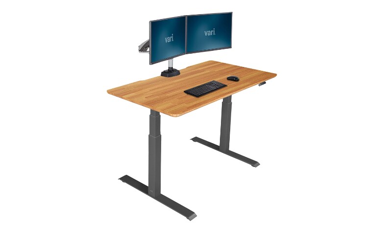 VARI - sit/standing desk - rectangular - butcher block - 400819