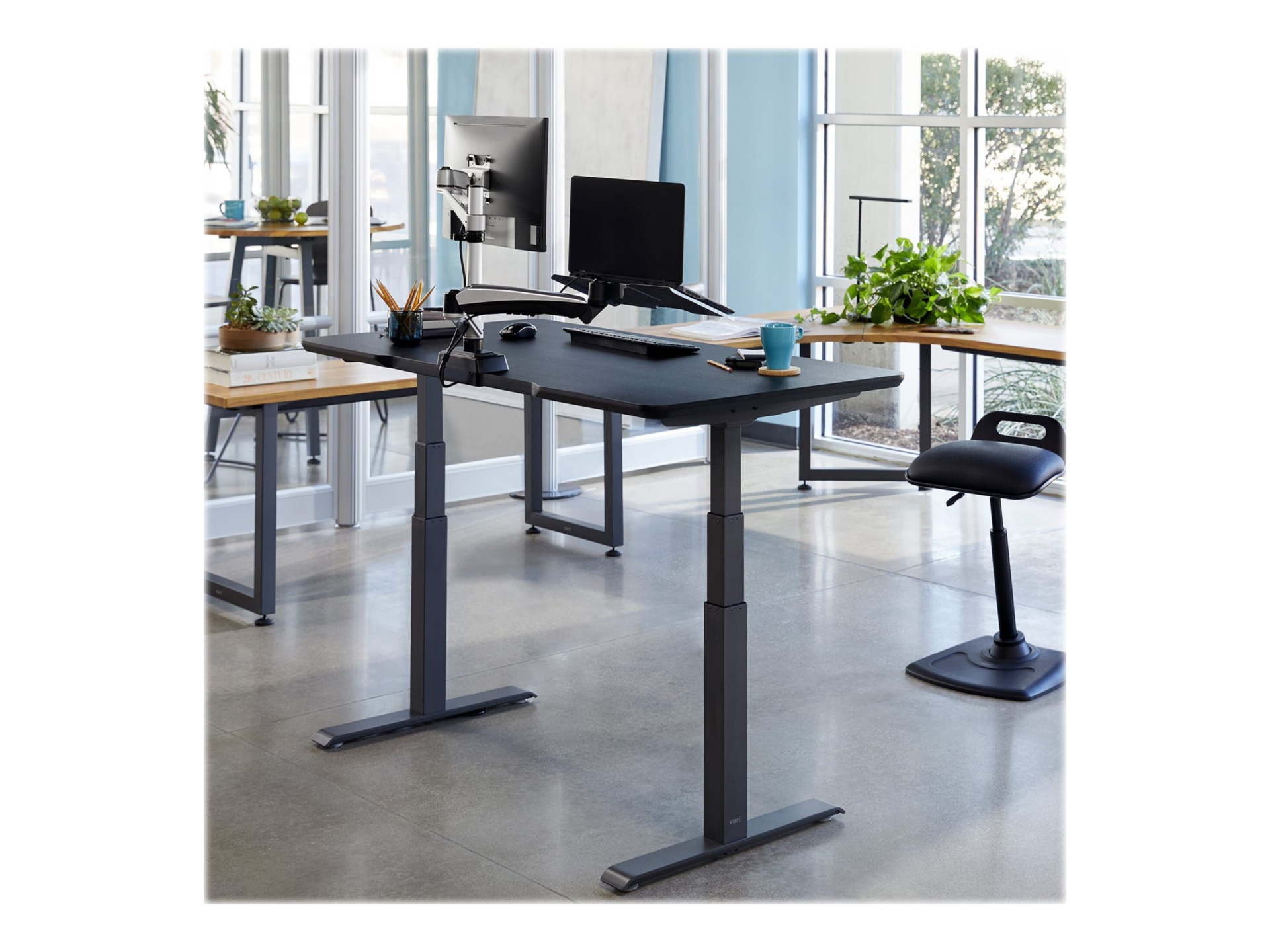 Thumbnail 2 of 4 for VARI - sit/standing desk - rectangular - black