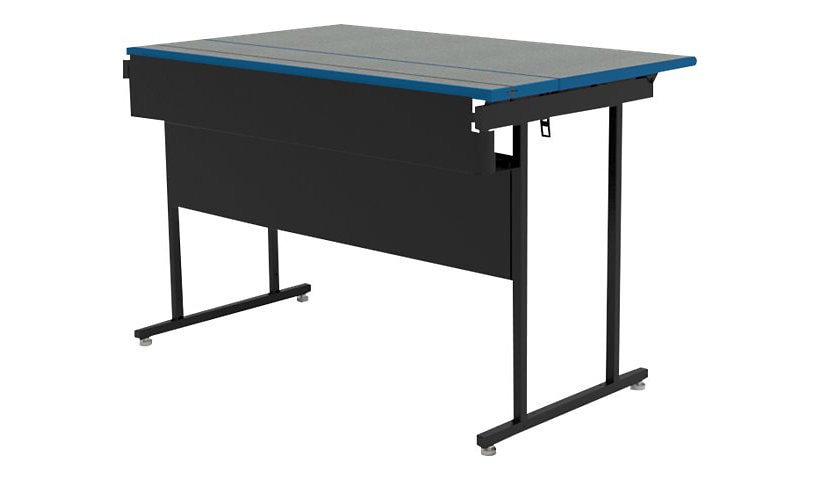 Spectrum Esports Meta - table - rectangular - steel mesh with royal blue edges