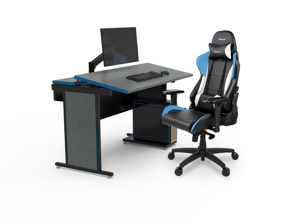 Spectrum Esports Meta-Bank - table - rectangular - steel mesh with black ed