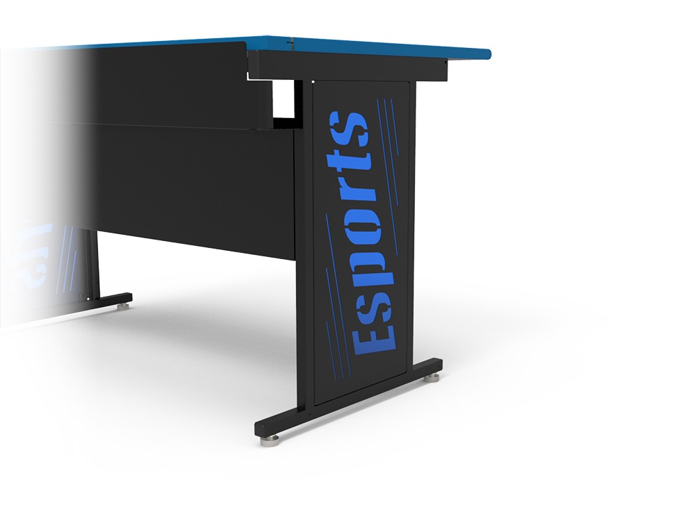 Spectrum Esports - table leg panel insert - black, blue acrylic (pack of 2)
