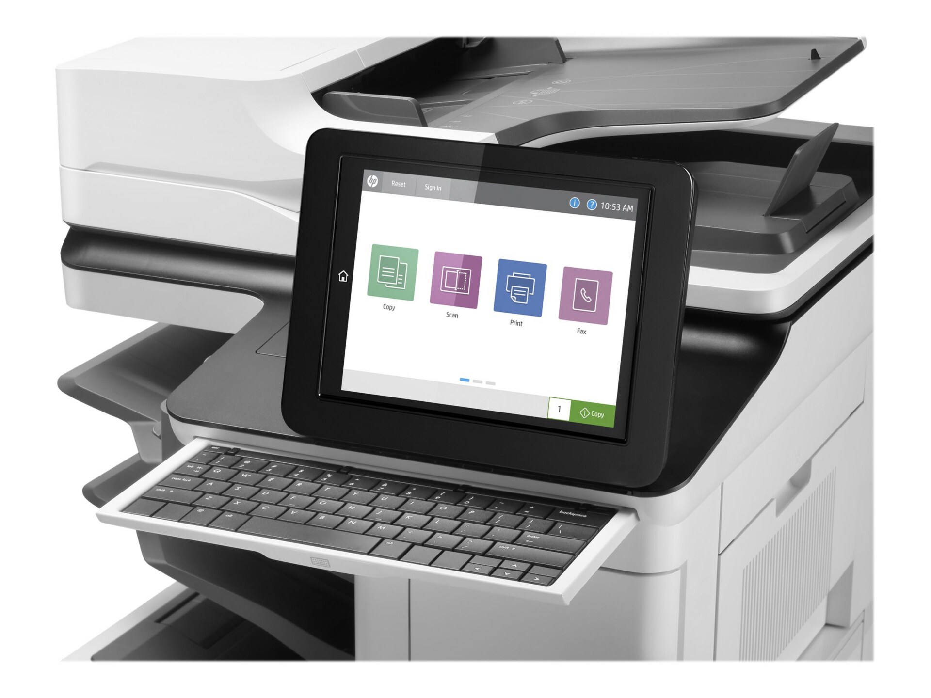 Thumbnail 5 of 9 for HP LaserJet M635 M635z Laser Multifunction Printer-Monochrome-Copier/Fax/Scanner-65 ppm Mono Print-1200x1200