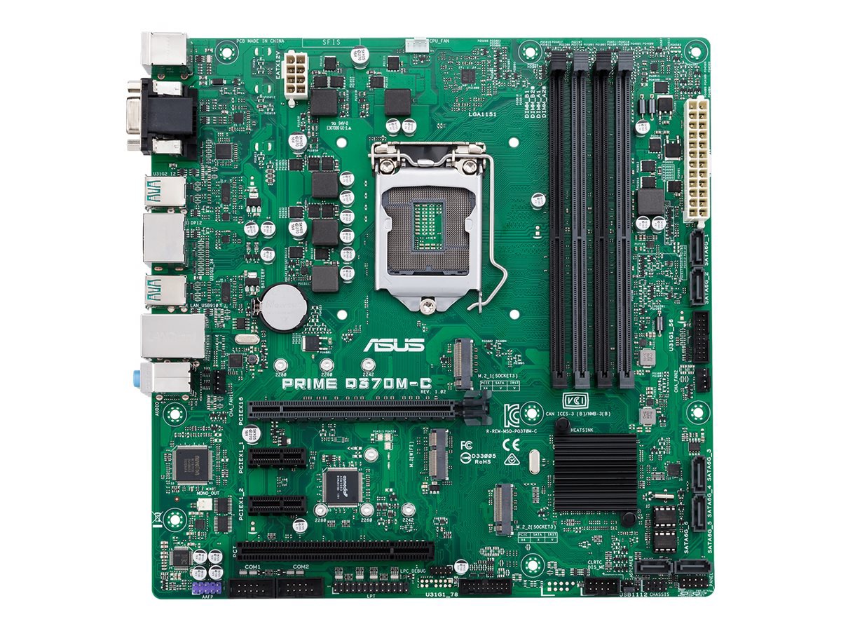 ASUS PRIME Q370M-C/CSM - motherboard - micro ATX - LGA1151 Socket - Q370