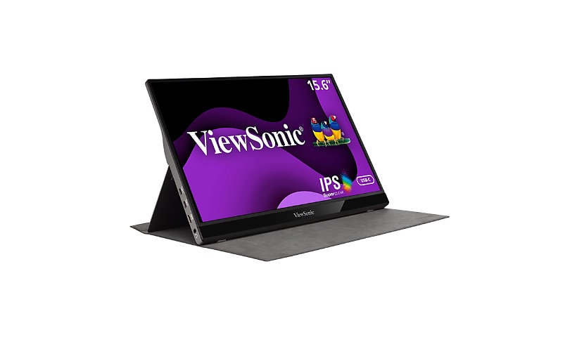 ViewSonic VG1655 - 1080p Portable Monitor with 60W USB-C, IPS, Built in Stand, Smart Cover - 250 cd/m² - 15.6"