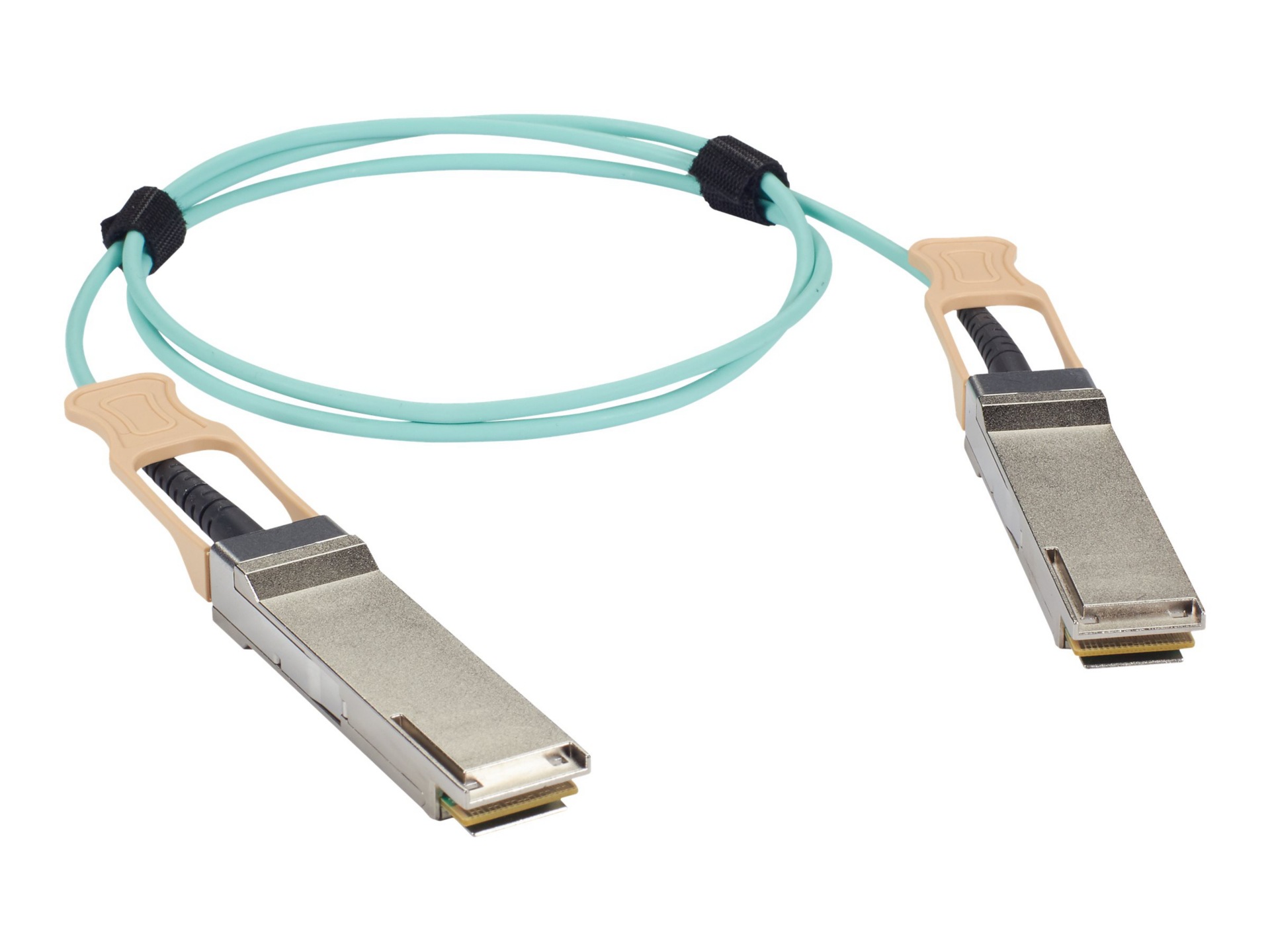 Black Box QSFP-100G-AOCXM-BB Series 100GBase-AOC direct attach cable - 15 m - aqua
