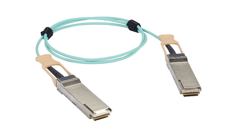 Black Box QSFP-100G-AOCXM-BB Series 100GBase-AOC direct attach cable - 3 m - aqua