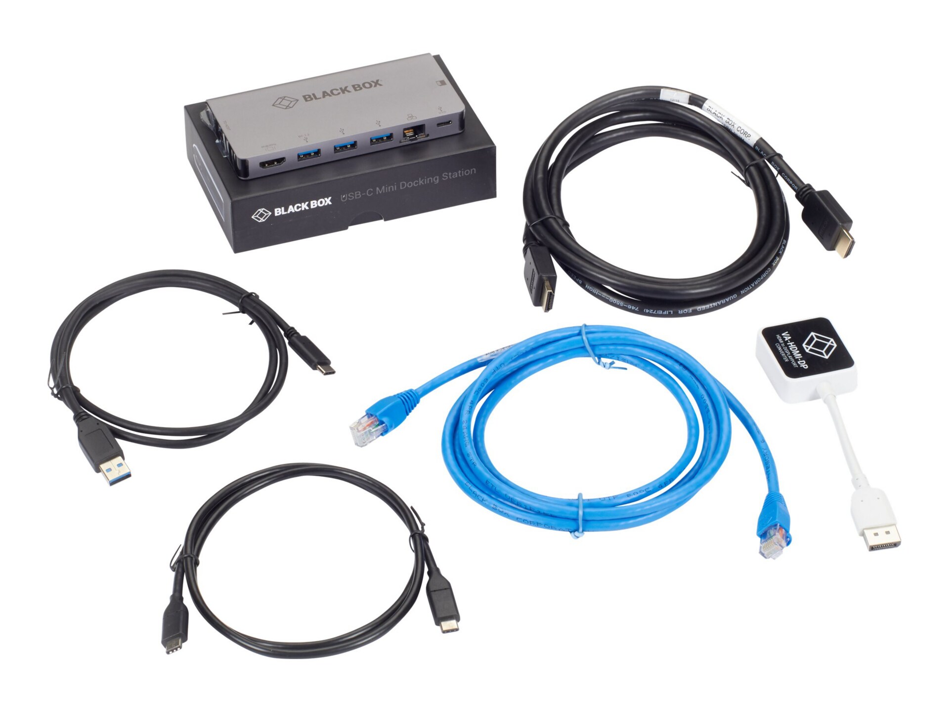 Black Box USB-C Docking Station DisplayPort Bundle - docking station - USB-C - HDMI - GigE