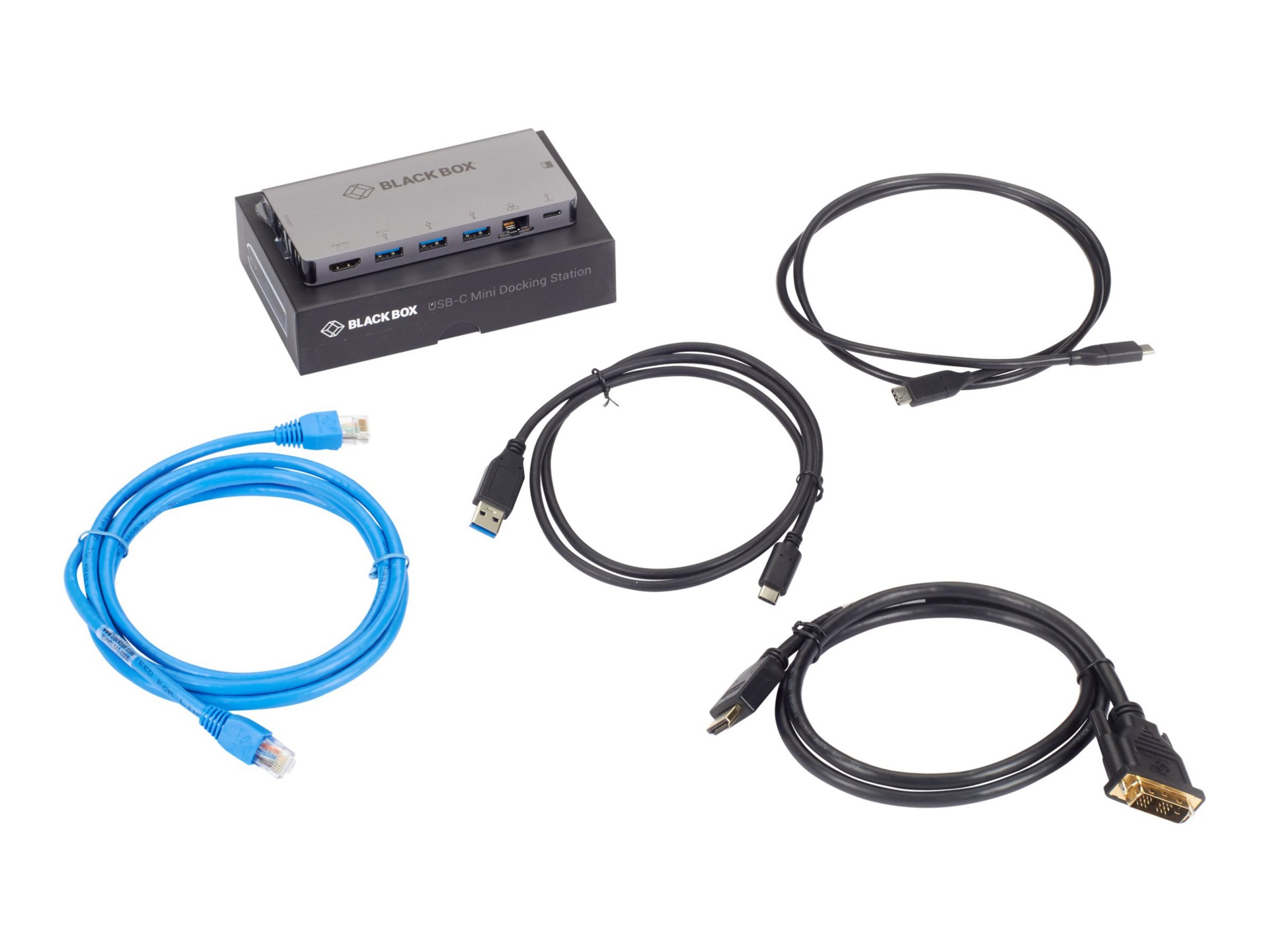 Black Box USB-C Docking Station DVI Bundle - docking station - USB-C - HDMI