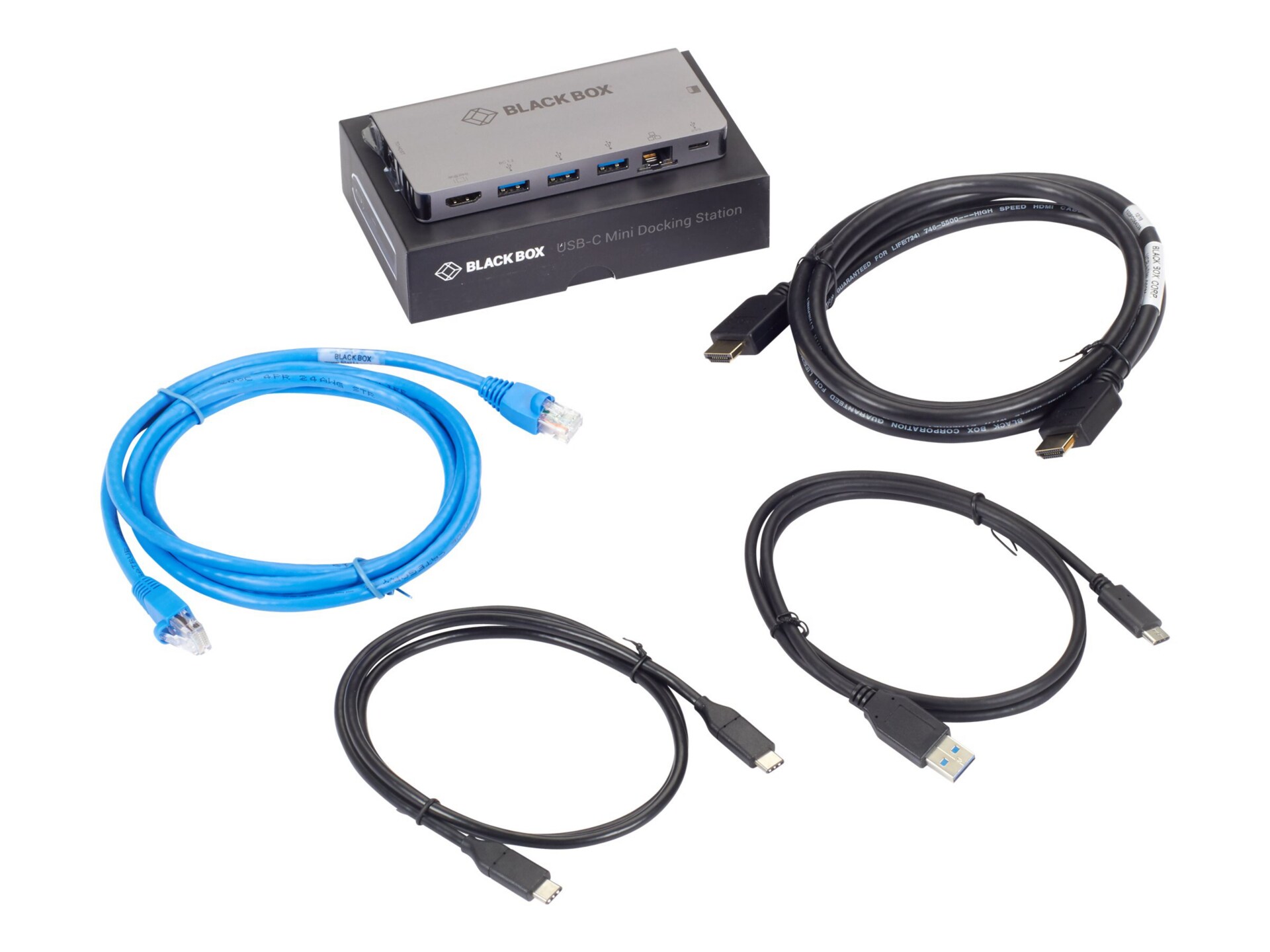 Black Box USB-C Docking Station HDMI Bundle - docking station - USB-C - HDMI - GigE