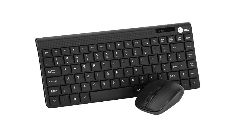 SIIG Wireless Slim-Duo - keyboard and mouse set - QWERTY - black