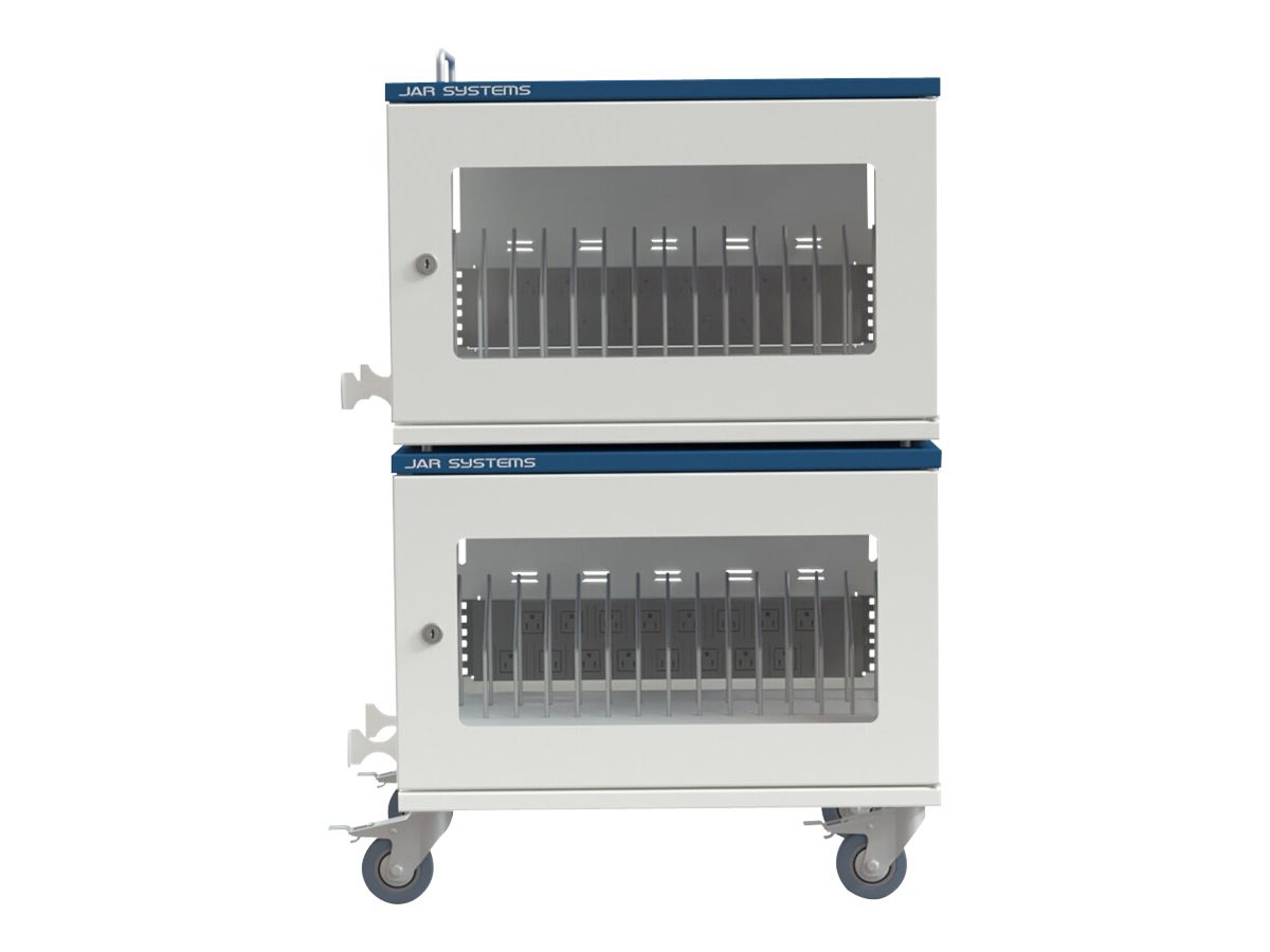 JAR Systems flex-share stacking and mobility bundle cabinet unit - for 32 netbooks/tablets