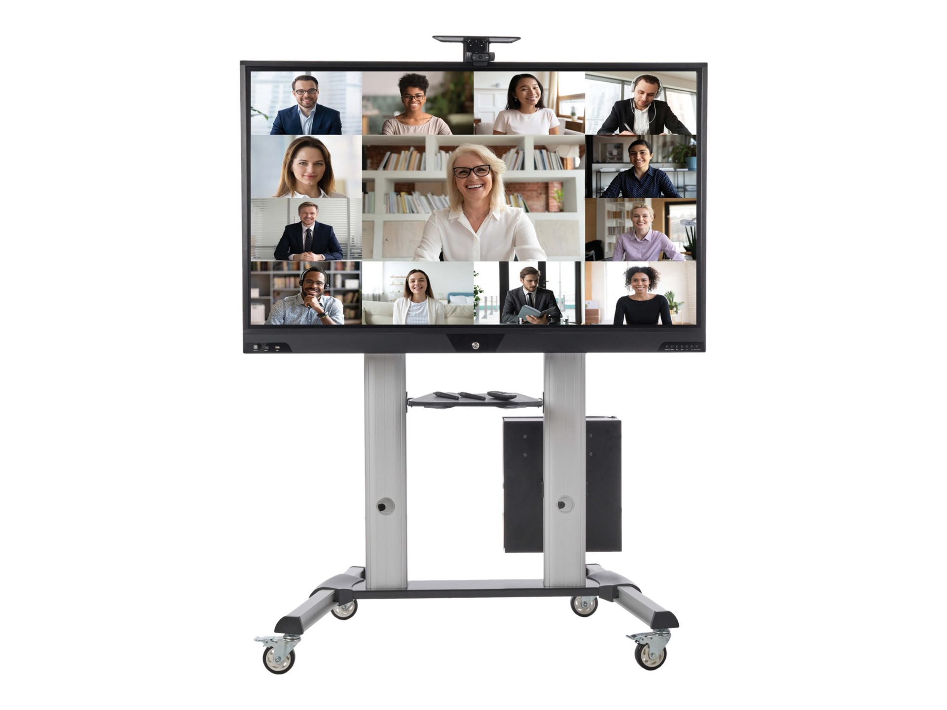 Tripp Lite Mobile Interactive Display with Heavy-Duty Stand and Lithium-Ion Battery System, 4K, 65 in. 65" LCD flat