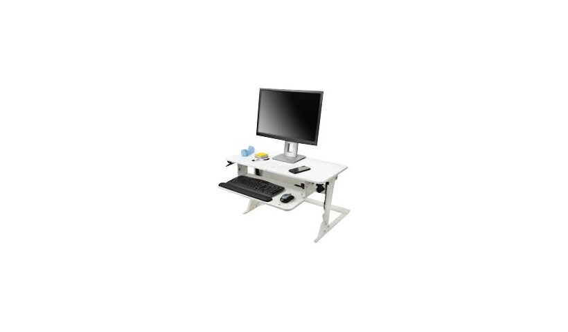 3M Precision - standing desk converter - rectangular - white