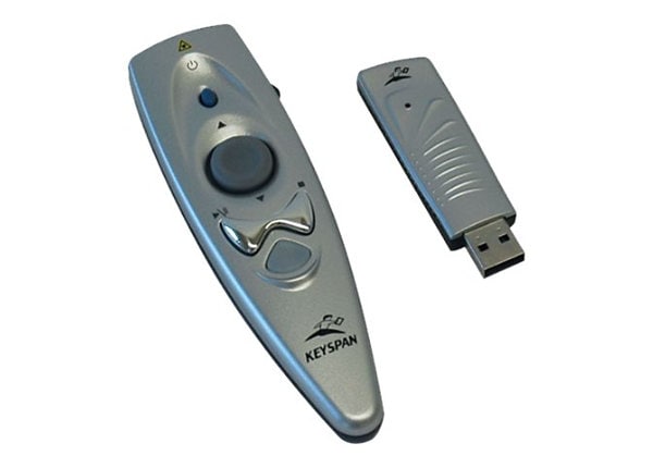 Tripp Lite Keyspan Presentation Wireless Remote Control w/ Laser / Mouse Silver 60ft remote control - silver