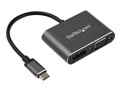 StarTech.com USB C Multiport Video Adapter - USB-C to 4K 60Hz DP or VGA