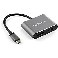 StarTech.com USB C Multiport Video Adapter - 4K 60Hz USB-C to HDMI 2.0 or DisplayPort 1.2 Adapter