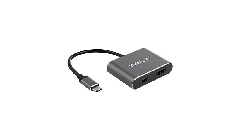 StarTech.com USB C Multiport Video Adapter - 4K 60Hz USB-C to HDMI 2.0 or Mini DisplayPort Adapter