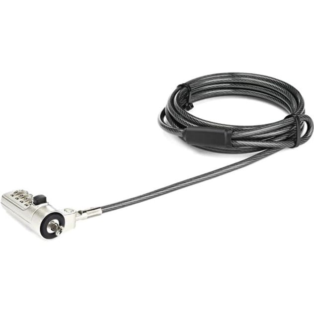 StarTech.com 6.5ft Laptop Cable Lock - 4 Digit Combination Security Lock for Wedge Slot Computer